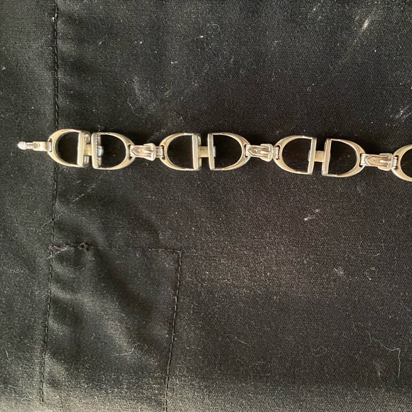 Sterling Silver Equestrian Stirrup Bracelet - Picture 1 of 4